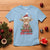 Funny Christmas Highland Cow T Shirt Mooey Christmas Western Cow Santa Hat - Wonder Print Shop