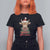 Funny Christmas Highland Cow T Shirt For Women Mooey Christmas Western Cow Santa Hat - Wonder Print Shop