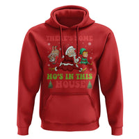 Funny Christmas Naughty Santa Hoodie There's Some Ho's In This House Elf Reindeers
