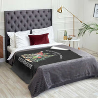 Funny Christmas Tractor Throw Blanket Nothing Runs Like A Reindeere Farmers - Wonder Print Shop