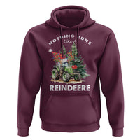 Funny Christmas Tractor Hoodie Nothing Runs Like A Reindeere Farmers
