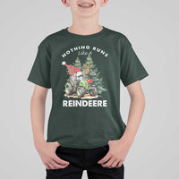 Funny Christmas Tractor T Shirt For Kid Nothing Runs Like A Reindeere Farmers - Wonder Print Shop