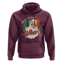 Funny Christmas Retro Santa Hoodie Nothing For You Whore Middle Finger
