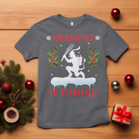 Funny Christmas Yule Krampus Is Coming Mistletoe T Shirt - Wonder Print Shop