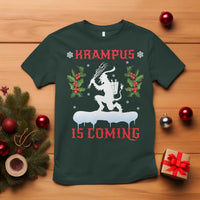 Funny Christmas Yule Krampus Is Coming Mistletoe T Shirt - Wonder Print Shop