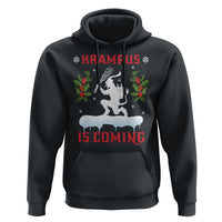 Funny Christmas Yule Krampus Is Coming Mistletoe Hoodie