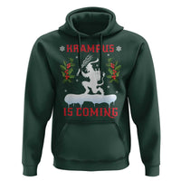 Funny Christmas Yule Krampus Is Coming Mistletoe Hoodie