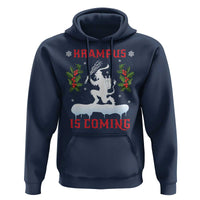 Funny Christmas Yule Krampus Is Coming Mistletoe Hoodie