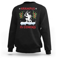 Funny Christmas Yule Krampus Is Coming Mistletoe Sweatshirt - Wonder Print Shop