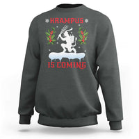 Funny Christmas Yule Krampus Is Coming Mistletoe Sweatshirt - Wonder Print Shop