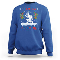 Funny Christmas Yule Krampus Is Coming Mistletoe Sweatshirt - Wonder Print Shop