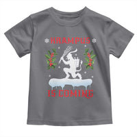 Funny Christmas Yule Krampus Is Coming Mistletoe Toddler T Shirt