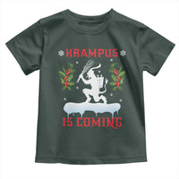 Funny Christmas Yule Krampus Is Coming Mistletoe Toddler T Shirt
