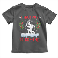 Funny Christmas Yule Krampus Is Coming Mistletoe Toddler T Shirt