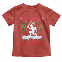 Funny Christmas Yule Krampus Is Coming Mistletoe Toddler T Shirt