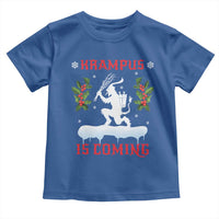 Funny Christmas Yule Krampus Is Coming Mistletoe Toddler T Shirt