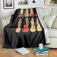 Funny Naughty Christmas Dirty Santa Hat Xmas Adult Humor Throw Blanket - Wonder Print Shop
