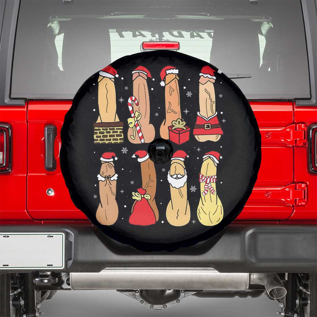 Funny Naughty Christmas Dirty Santa Hat Xmas Adult Humor Spare Tire Cover - Wonder Print Shop