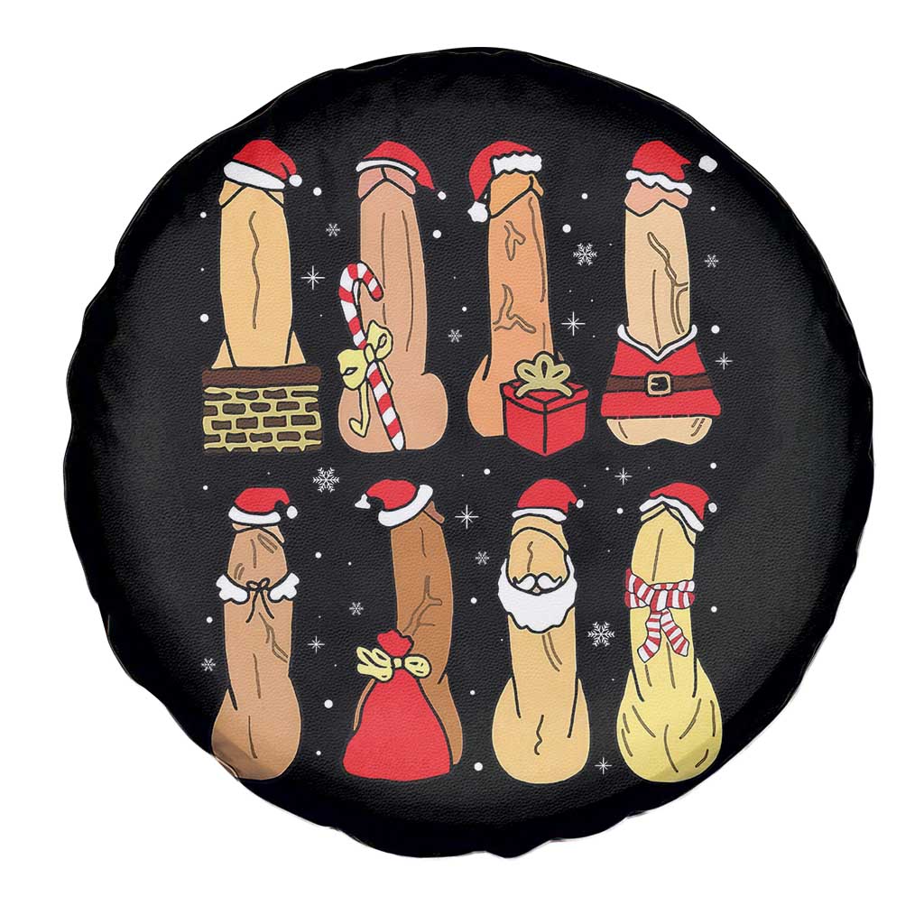 Funny Naughty Christmas Dirty Santa Hat Xmas Adult Humor Spare Tire Cover - Wonder Print Shop