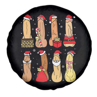 Funny Naughty Christmas Dirty Santa Hat Xmas Adult Humor Spare Tire Cover - Wonder Print Shop