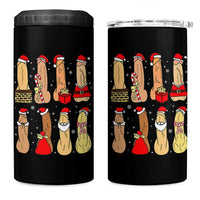 Funny Naughty Christmas Dirty Santa Hat Xmas Adult Humor 4 in 1 Can Cooler Tumbler - Wonder Print Shop