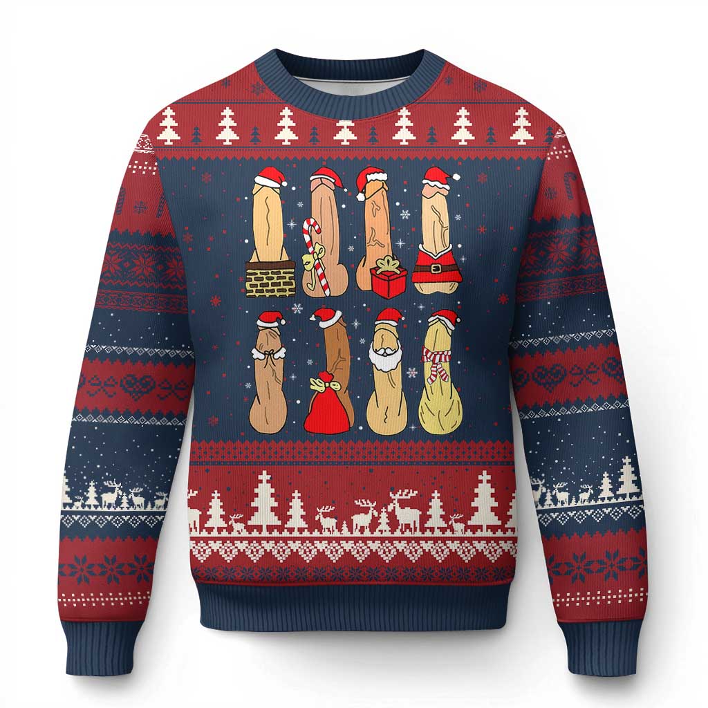 Funny Naughty Xmas Dirty Santa Hat Xmas Adult Humor Ugly Christmas Sweater - Wonder Print Shop