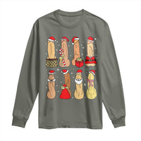 Funny Naughty Christmas Dirty Santa Hat Xmas Adult Humor Long Sleeve Shirt - Wonder Print Shop