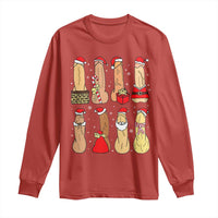 Funny Naughty Christmas Dirty Santa Hat Xmas Adult Humor Long Sleeve Shirt - Wonder Print Shop