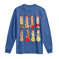 Funny Naughty Christmas Dirty Santa Hat Xmas Adult Humor Long Sleeve Shirt - Wonder Print Shop