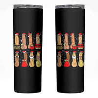 Funny Naughty Christmas Dirty Santa Hat Xmas Adult Humor Skinny Tumbler - Wonder Print Shop
