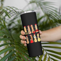 Funny Naughty Christmas Dirty Santa Hat Xmas Adult Humor Skinny Tumbler - Wonder Print Shop