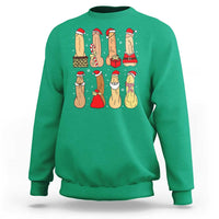 Funny Naughty Christmas Dirty Santa Hat Xmas Adult Humor Sweatshirt - Wonder Print Shop