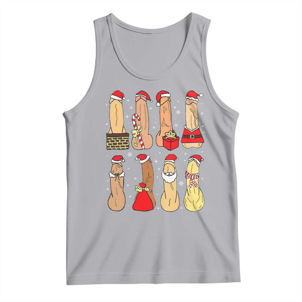 Funny Naughty Christmas Dirty Santa Hat Xmas Adult Humor Tank Top - Wonder Print Shop