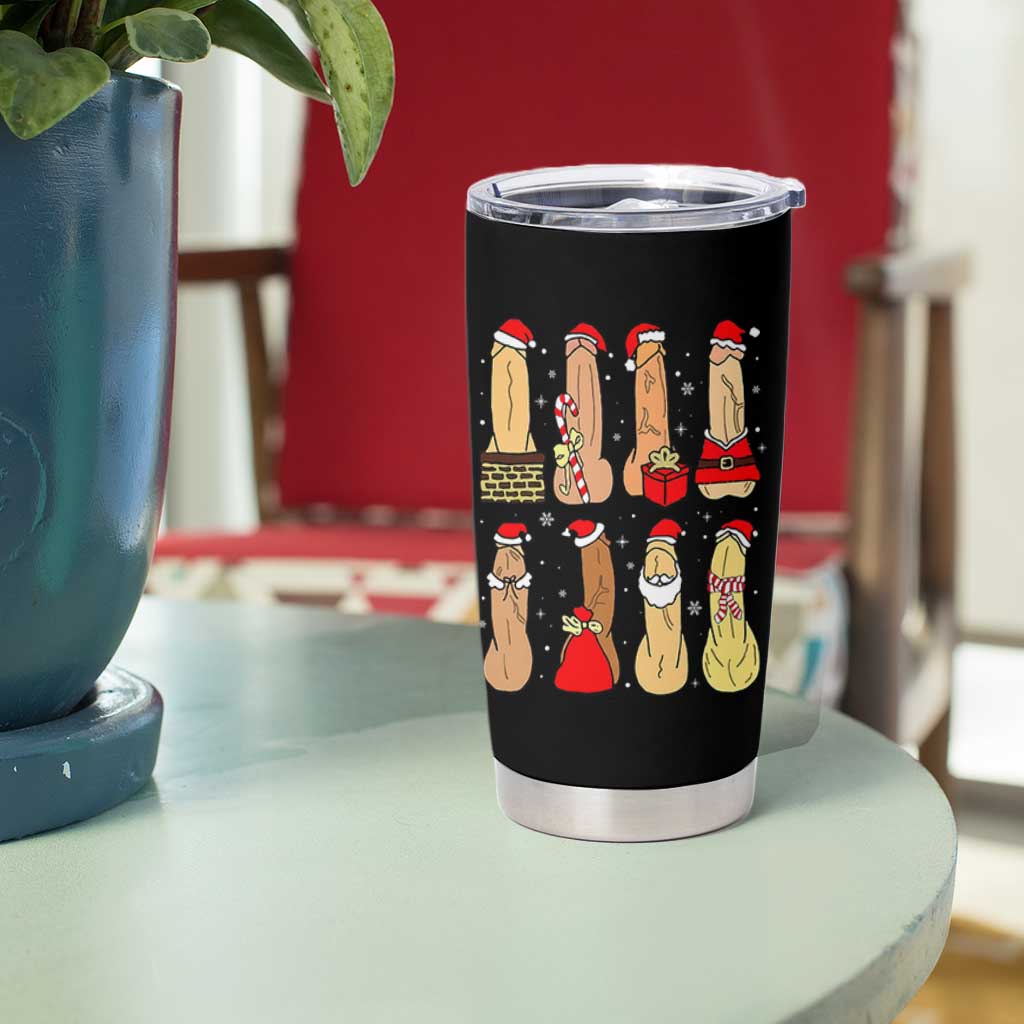Funny Naughty Christmas Dirty Santa Hat Xmas Adult Humor Tumbler Cup - Wonder Print Shop