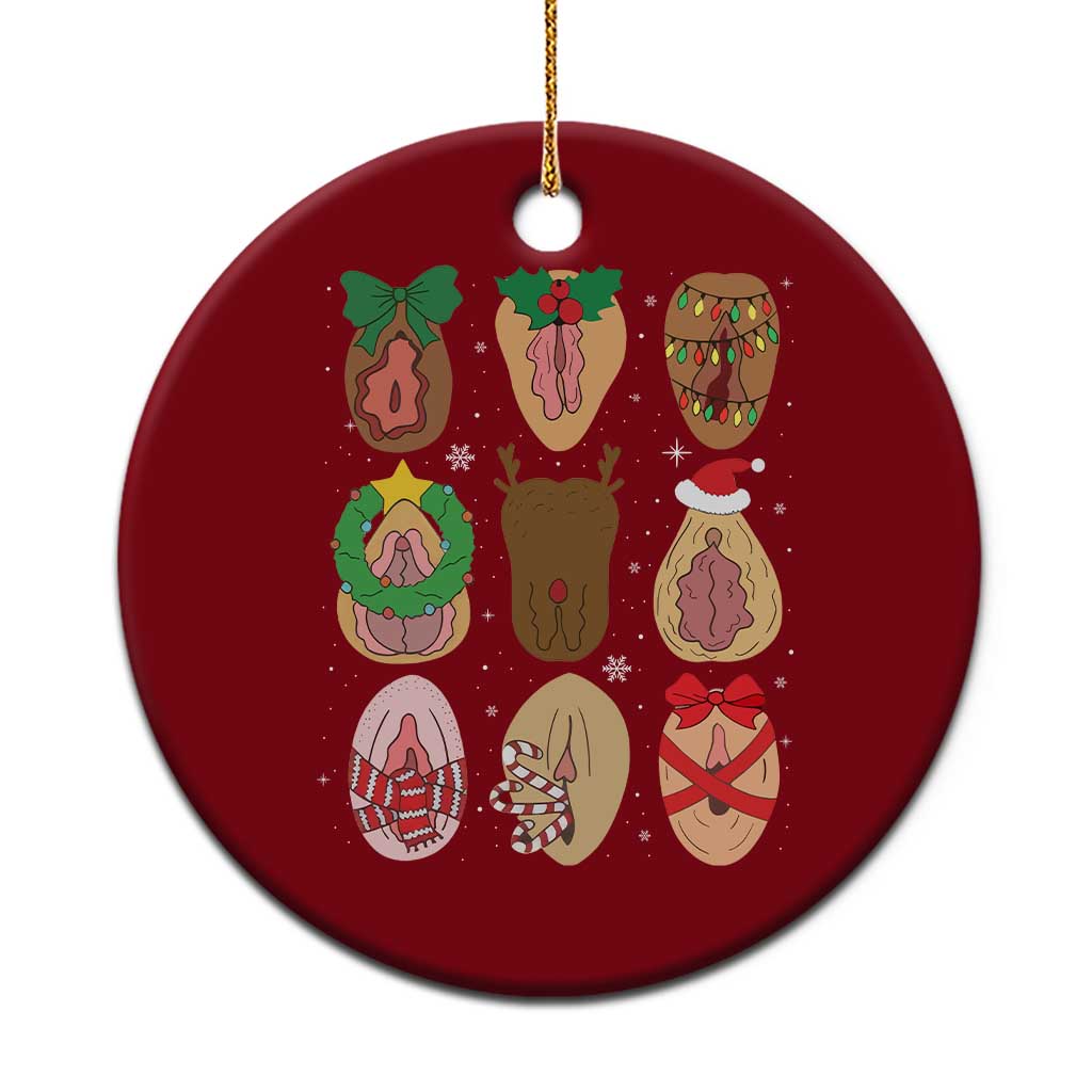 Funny Naughty Christmas Dirty Xmas Adult Humor Ceramic Ornament - Wonder Print Shop