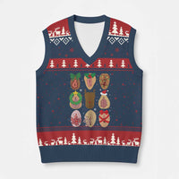 Funny Naughty Xmas Dirty Xmas Adult Humor V-Neck Knit Sweater Vest - Wonder Print Shop