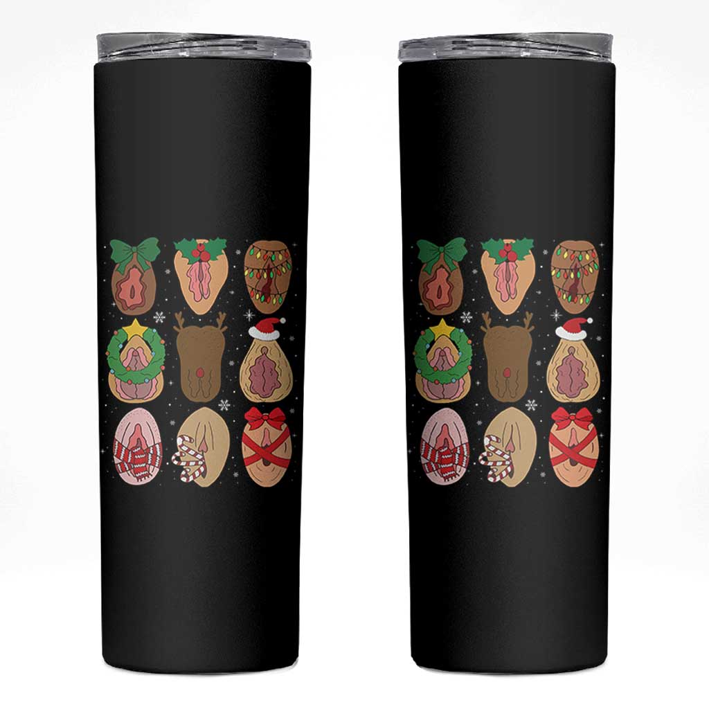 Funny Naughty Christmas Dirty Xmas Adult Humor Skinny Tumbler - Wonder Print Shop