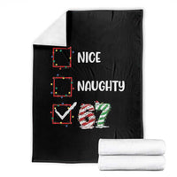 Funny Nice Naughty 67 Throw Blanket Christmas Six Seven Meme Brainrot - Wonder Print Shop