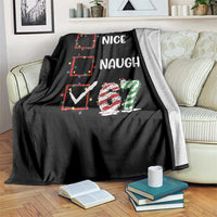 Funny Nice Naughty 67 Throw Blanket Christmas Six Seven Meme Brainrot - Wonder Print Shop