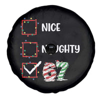Funny Nice Naughty 67 Spare Tire Cover Christmas Six Seven Meme Brainrot - Wonder Print Shop