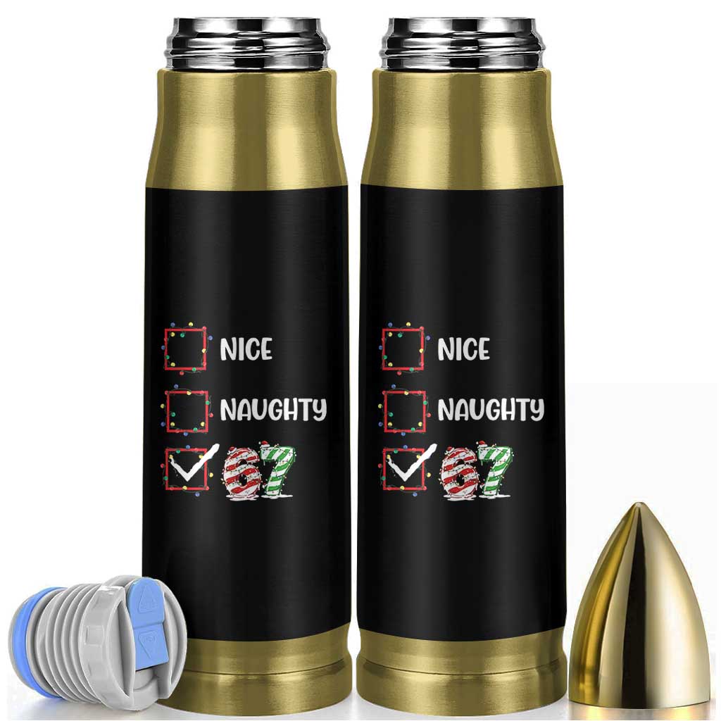 Funny Nice Naughty 67 Bullet Tumbler Christmas Six Seven Meme Brainrot - Wonder Print Shop