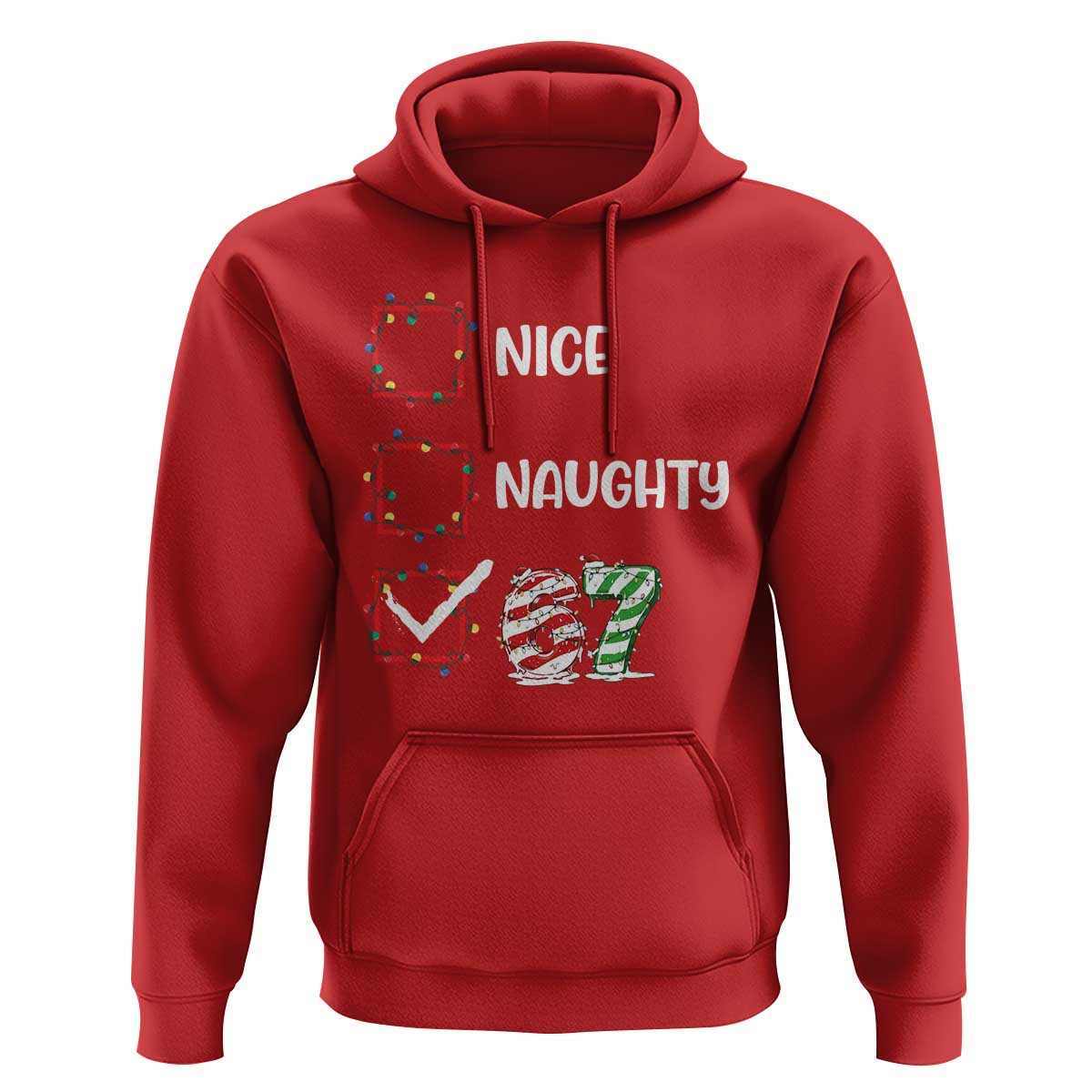 Funny Nice Naughty 67 Hoodie Christmas Six Seven Meme Brainrot - Wonder Print Shop
