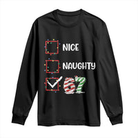 Funny Nice Naughty 67 Long Sleeve Shirt Christmas Six Seven Meme Brainrot - Wonder Print Shop