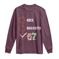 Funny Nice Naughty 67 Long Sleeve Shirt Christmas Six Seven Meme Brainrot - Wonder Print Shop