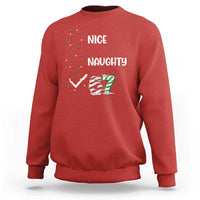 Funny Nice Naughty 67 Sweatshirt Christmas Six Seven Meme Brainrot - Wonder Print Shop