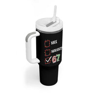 Funny Nice Naughty 67 Tumbler With Handle Christmas Six Seven Meme Brainrot - Wonder Print Shop