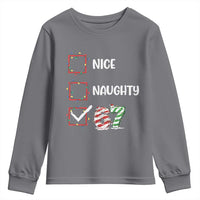 Funny Nice Naughty 67 Youth Sweatshirt Christmas Six Seven Meme Brainrot - Wonder Print Shop