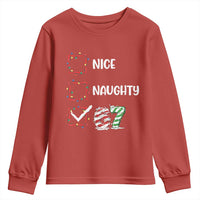 Funny Nice Naughty 67 Youth Sweatshirt Christmas Six Seven Meme Brainrot - Wonder Print Shop