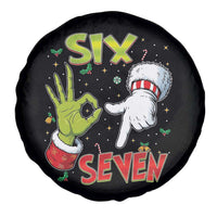 Funny Six Seven Christmas Spare Tire Cover 67 Meme Xmas Santa Elf Hand Gen Alpha - Wonder Print Shop