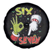 Funny Six Seven Christmas Spare Tire Cover 67 Meme Xmas Santa Elf Hand Gen Alpha - Wonder Print Shop